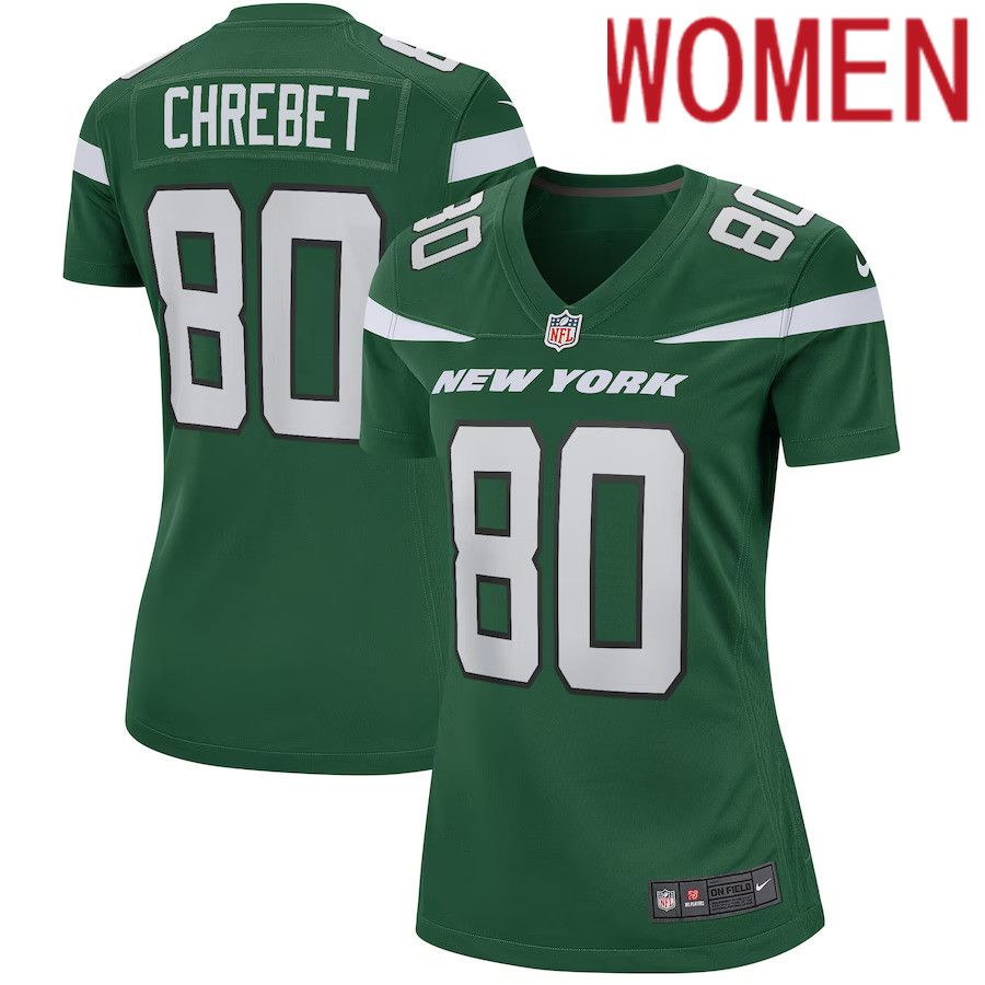Women New York Jets 80 Wayne Chrebet Nike Gotham Green Game Retired Player NFL Jersey
